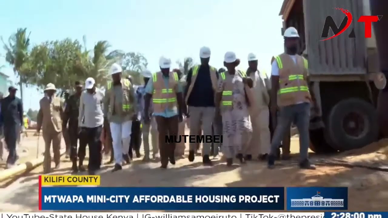 RUTO INSPECTING MTWAPA MINI-CITY AFFORDABLE HOUSING