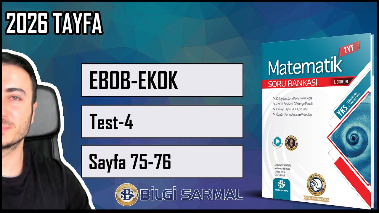 Bilgi Sarmal TYT Matematik Çözümleri /EBOB-EKOK Sayfa 75-76