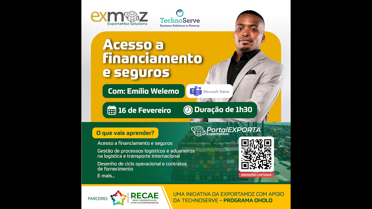 Acesso a financiamento a Exportacao e Seguros - com Emílio Welemo