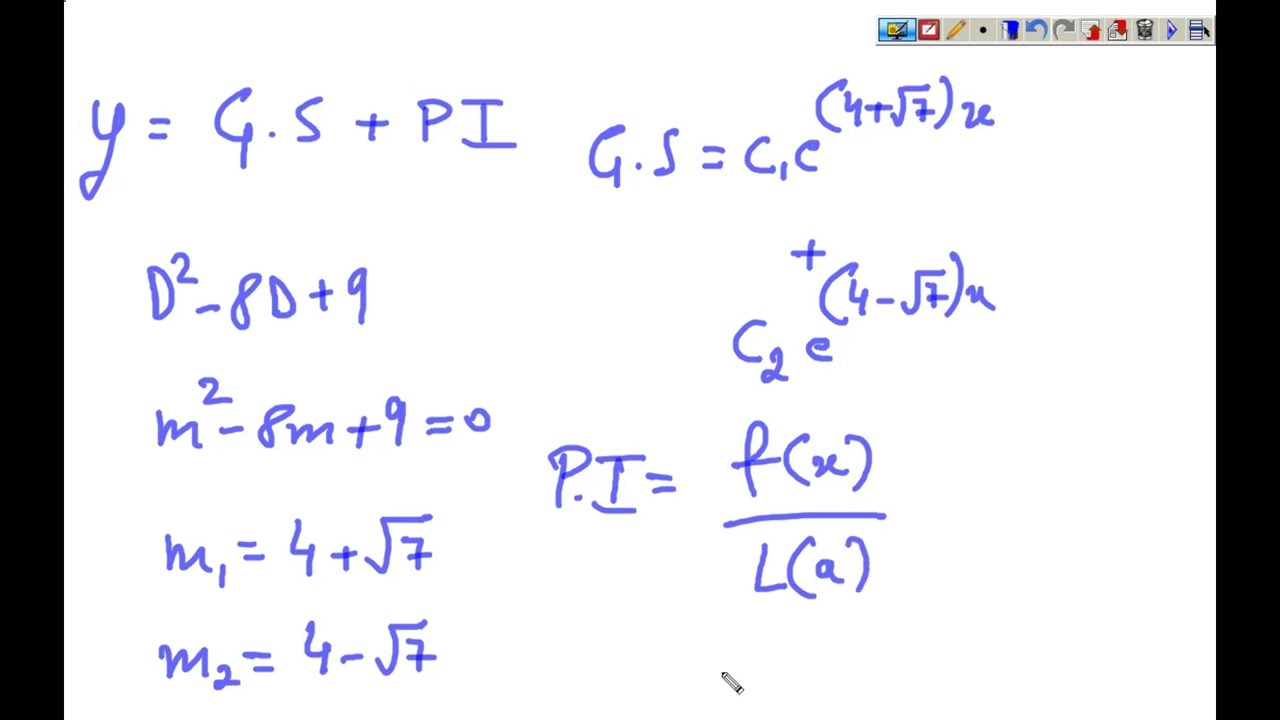 Non homogeneous D.E, Part 2 (trigonometric functions)