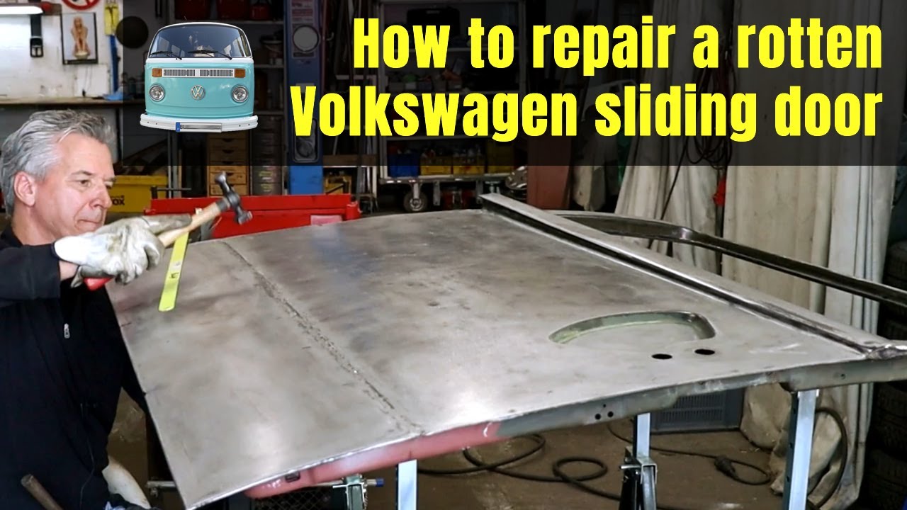 How to  restore a rusty and damaged sliding door of a VW bus
