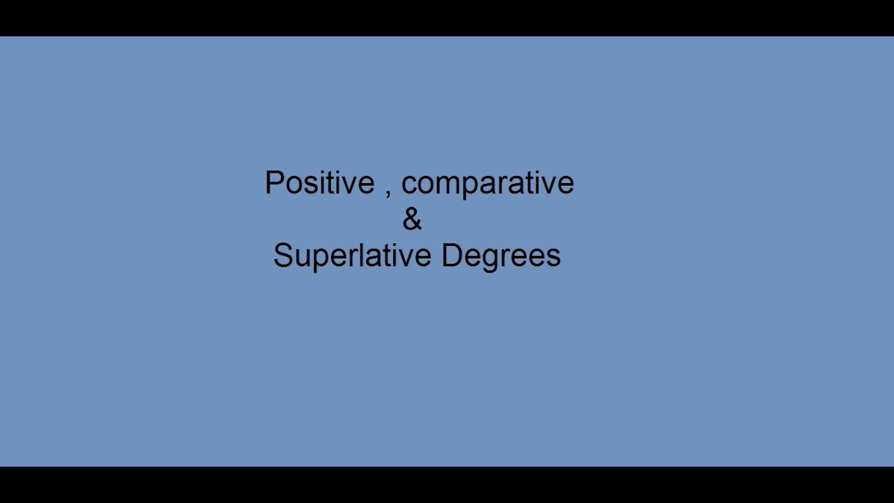 Learn English Through Urdu........Knowledge about Three degrees