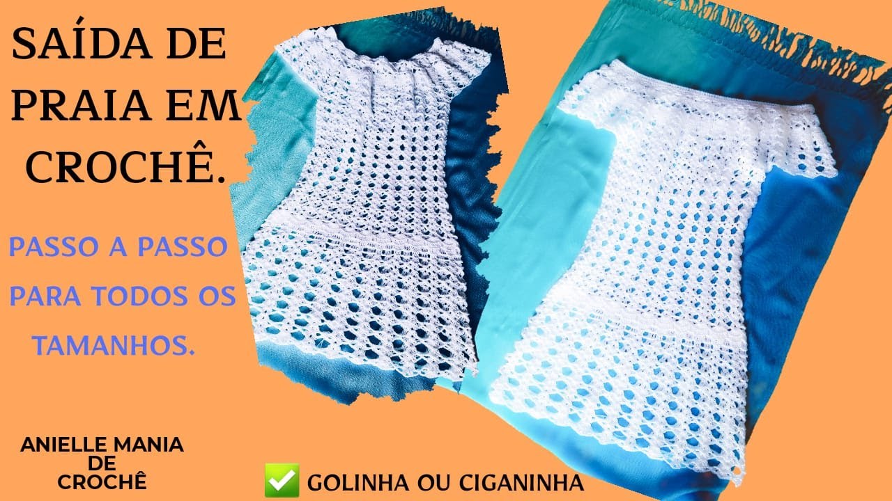 #02 SAÍDA DE PRAIA EM CROCHÊ - FÁCIL PARA TODOS OS TAMANHOS...