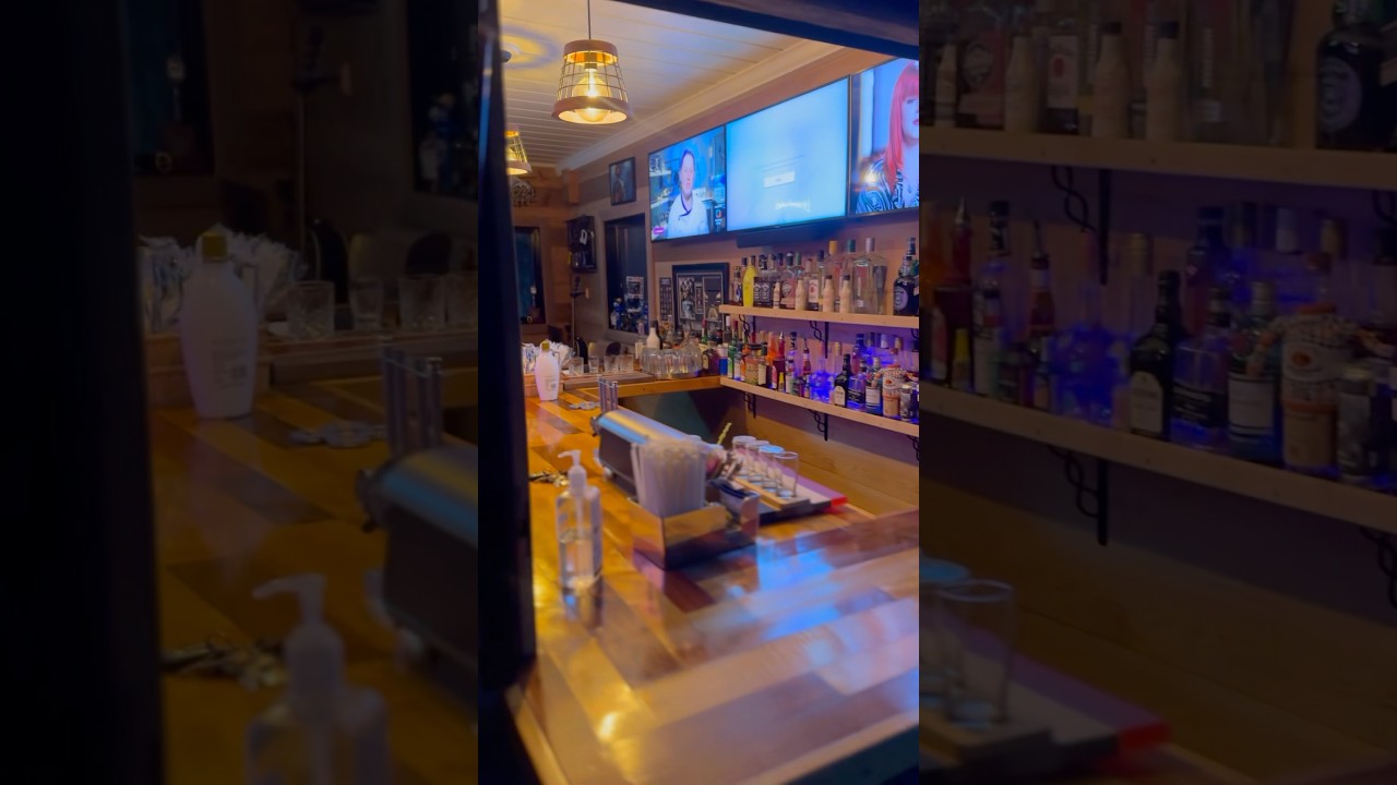 I built the most epic man cave and it was crazy ! #mancave #build #wood #bar #cooking #food #beer