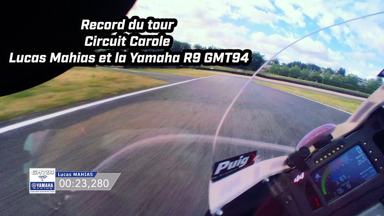 Record du tour en Yamaha R9 sur le Circuit Carole de Lucas Mahias (pilote au GMT94 en WorldSSP)