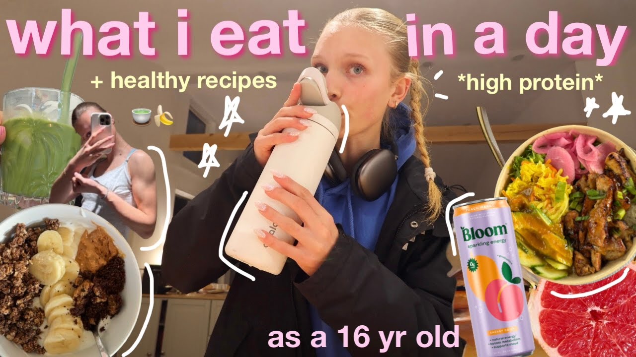 WHAT I EAT IN A DAY AS A 16 YR OLD ⭐️ healthy, high protein, recipes