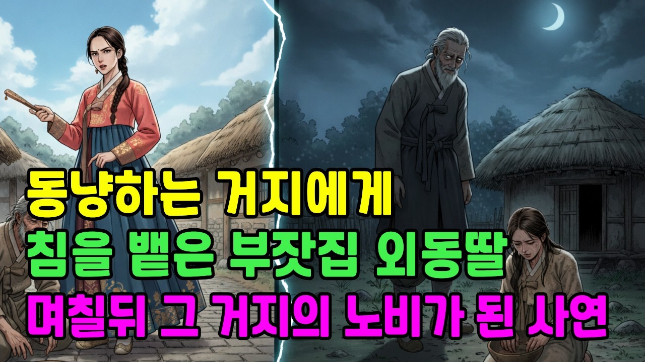 동냥하는 거지에게 침을 뱉은 부잣집 외동딸이 며칠 뒤 그 거지의 '노비'가 된 사연