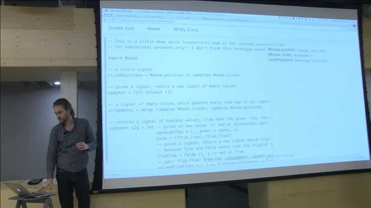 PWLTO#2 &ndash; James MacAulay on Elm: Concurrent FRP for Functional GUIs