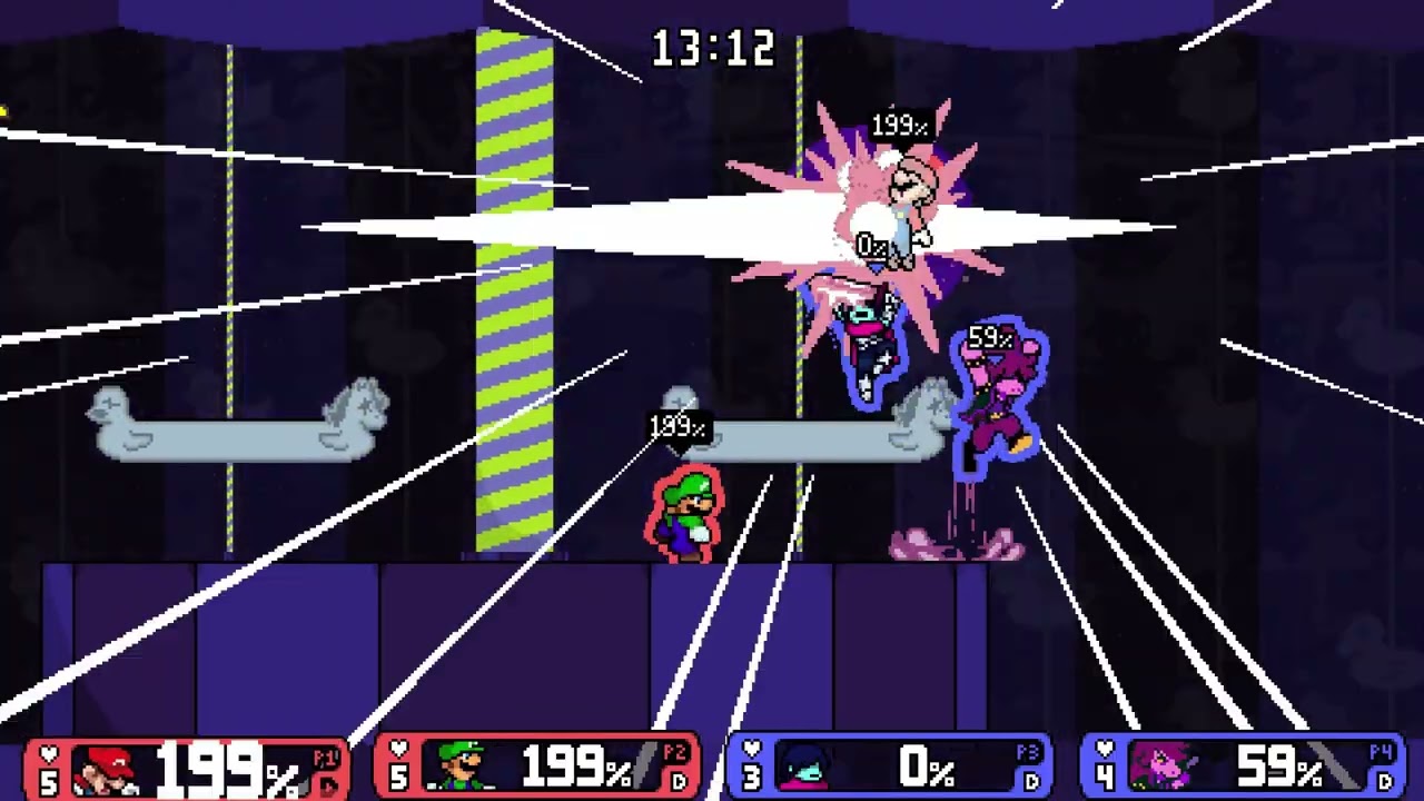 [ EPILEPSY WARNING ] Mario and Luigi VS Kris and Noelle (requested)