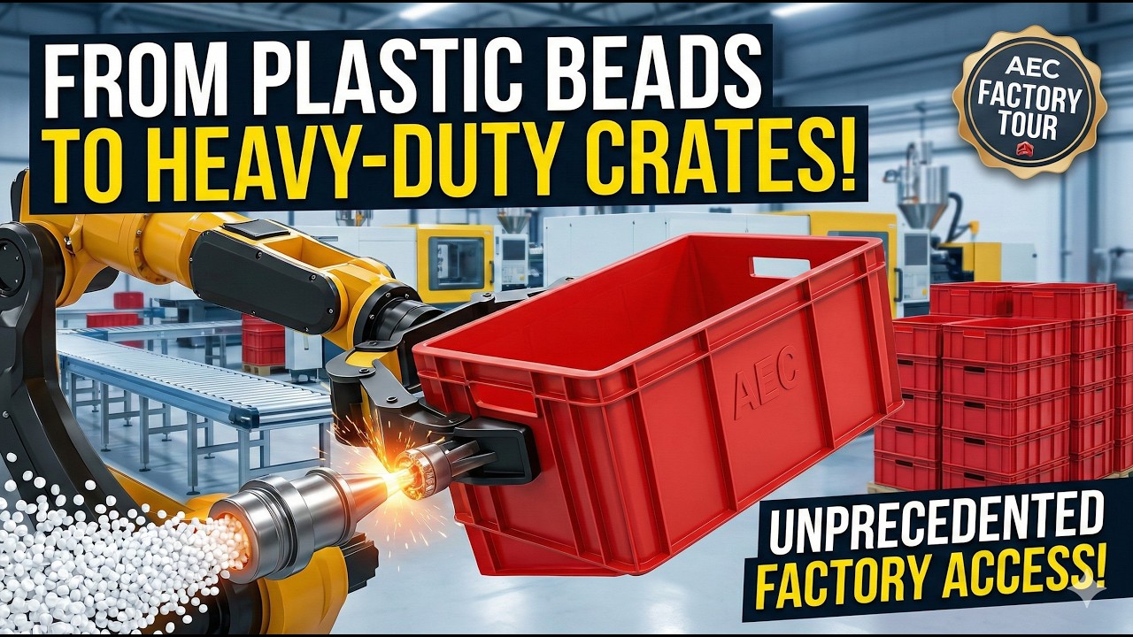 Inside the High Tech Factory How Plastic Crates Are Made  Manufacturing Process