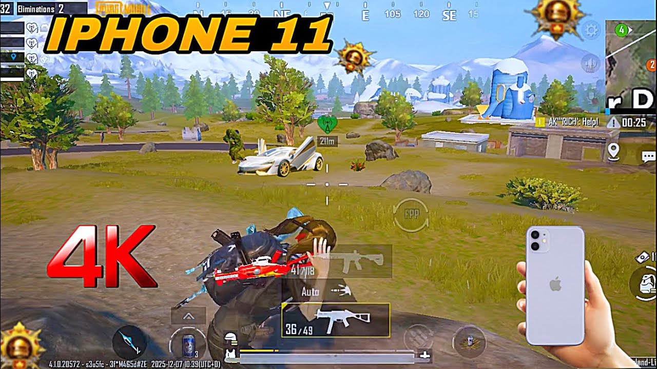 IPHONE 11 PUBG TEST IN 2025 🥶supersmooth+extreme PUBG gaming test 💀