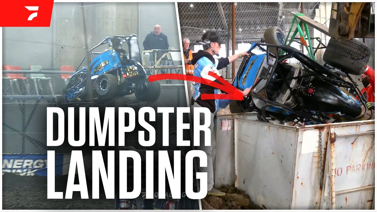 Car FLIPS Into DUMPSTER At The Tulsa Shootout!
