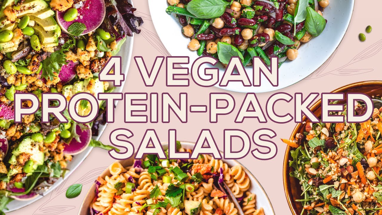 4 Vegan Protein Packed Salads - Vegan Afternoon with Two Spoons