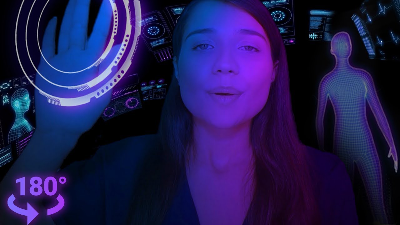 180º ASMR FUTURISTA ✧ ESCANEAMENTO CORPORAL: Relaxe com Meditação Imersiva em VR (áudio 360º)