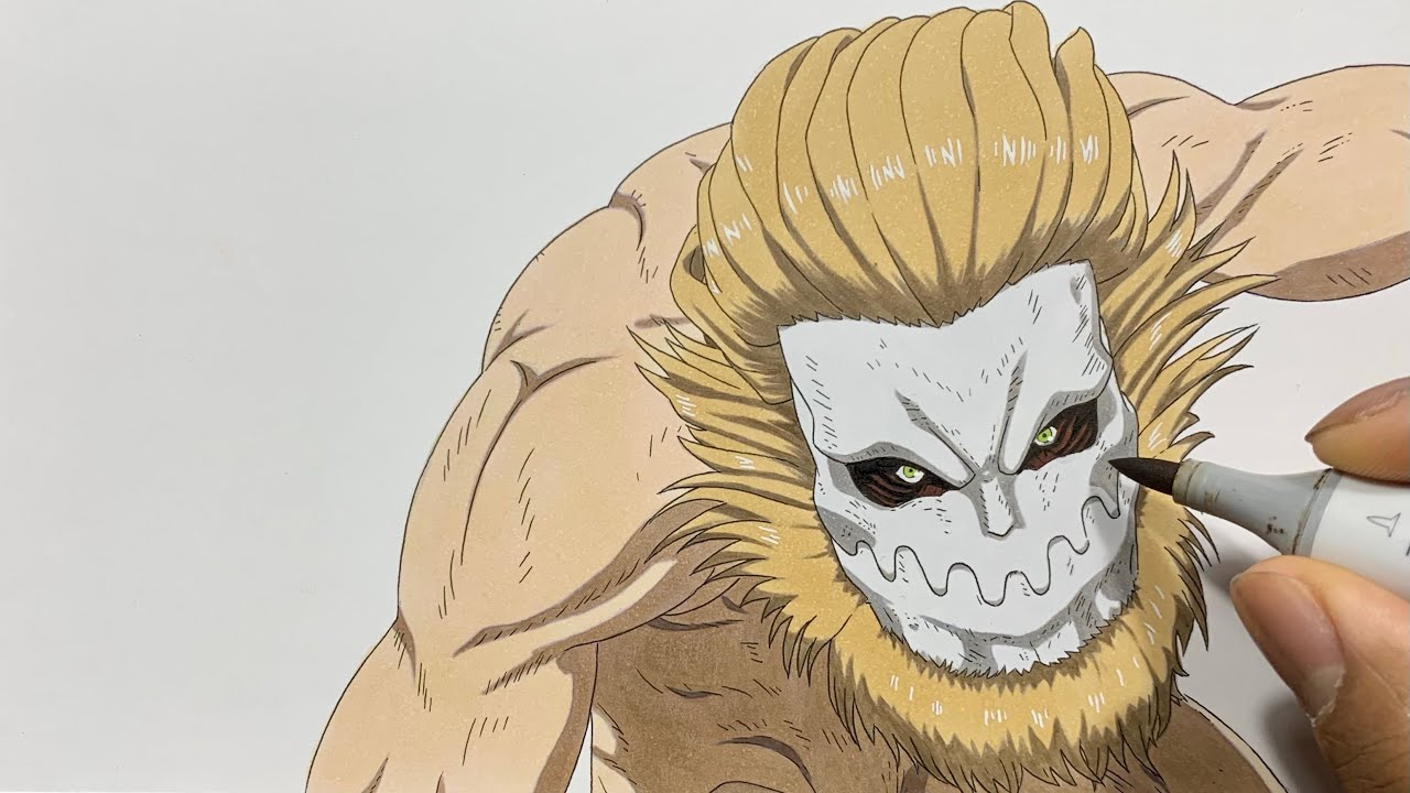 How to Draw Jaw Titan Easy - Attack on Titan (Shingeki no Kyojin / 進撃の巨人 )