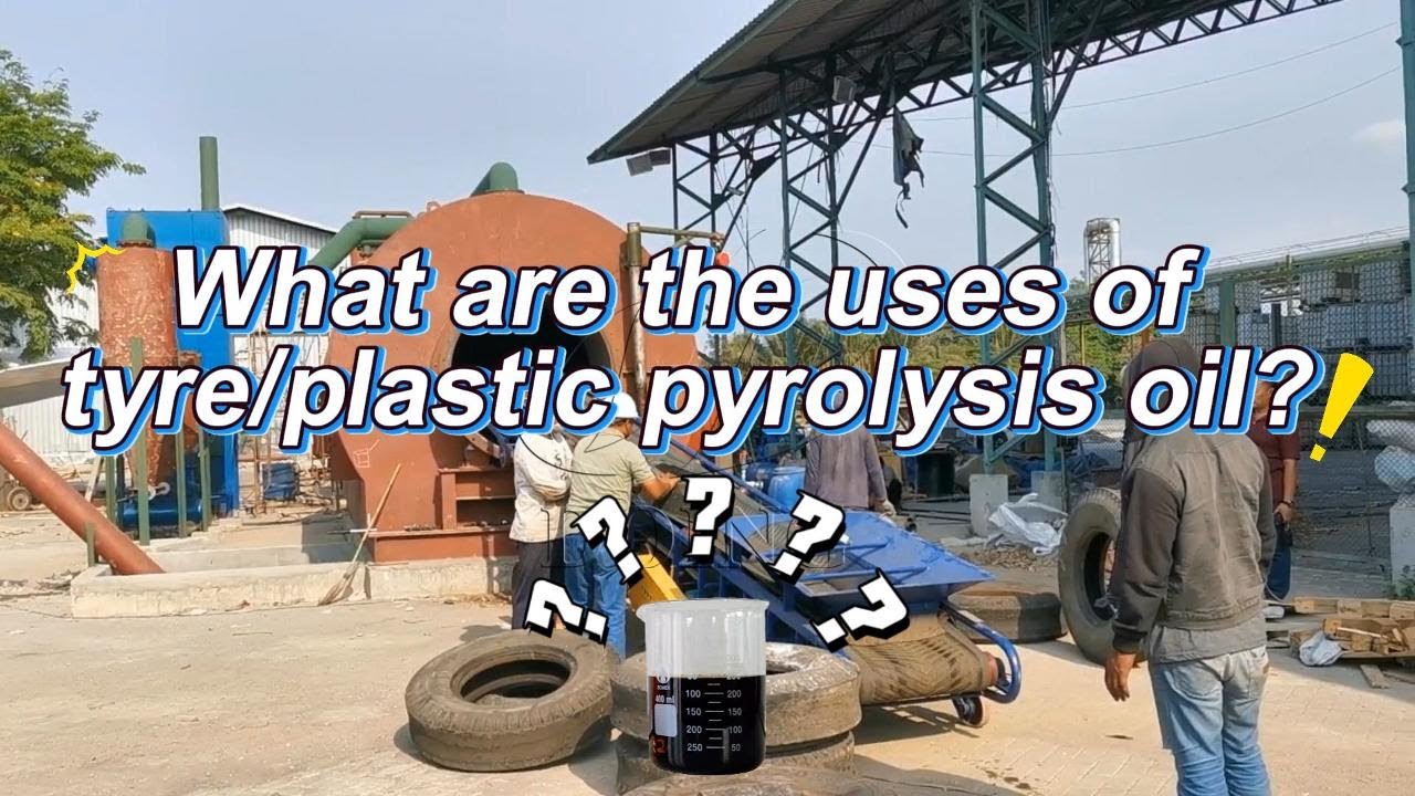 What are the uses of pyrolysis oil from waste tire/plastic pyrolysis?