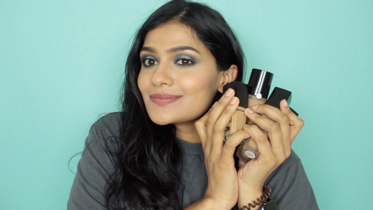 Top 10 Favorite Foundations, Highend & Drugstore for Indian/Tan/Medium Skintone | Nishitha Vunnam
