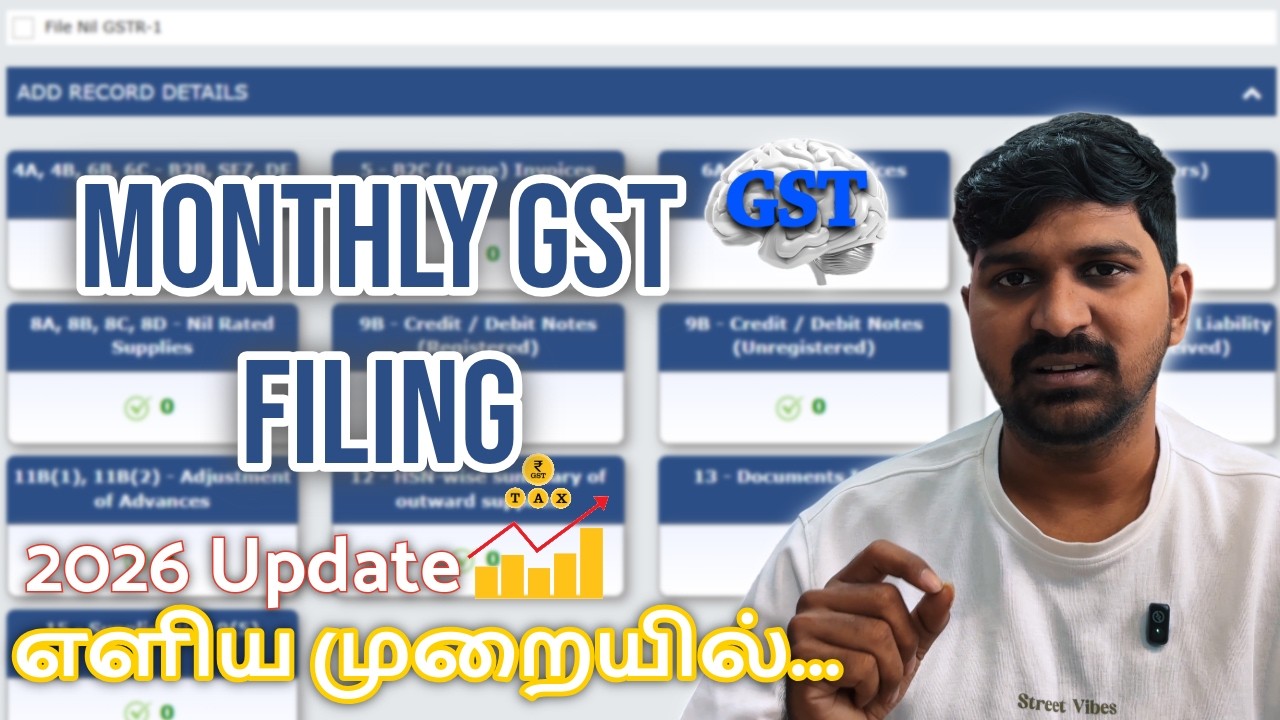 Monthly GST Filing Tamil | GSTR-1 B2B/B2C + GSTR-3B Complete Portal  Practical Guide #gst