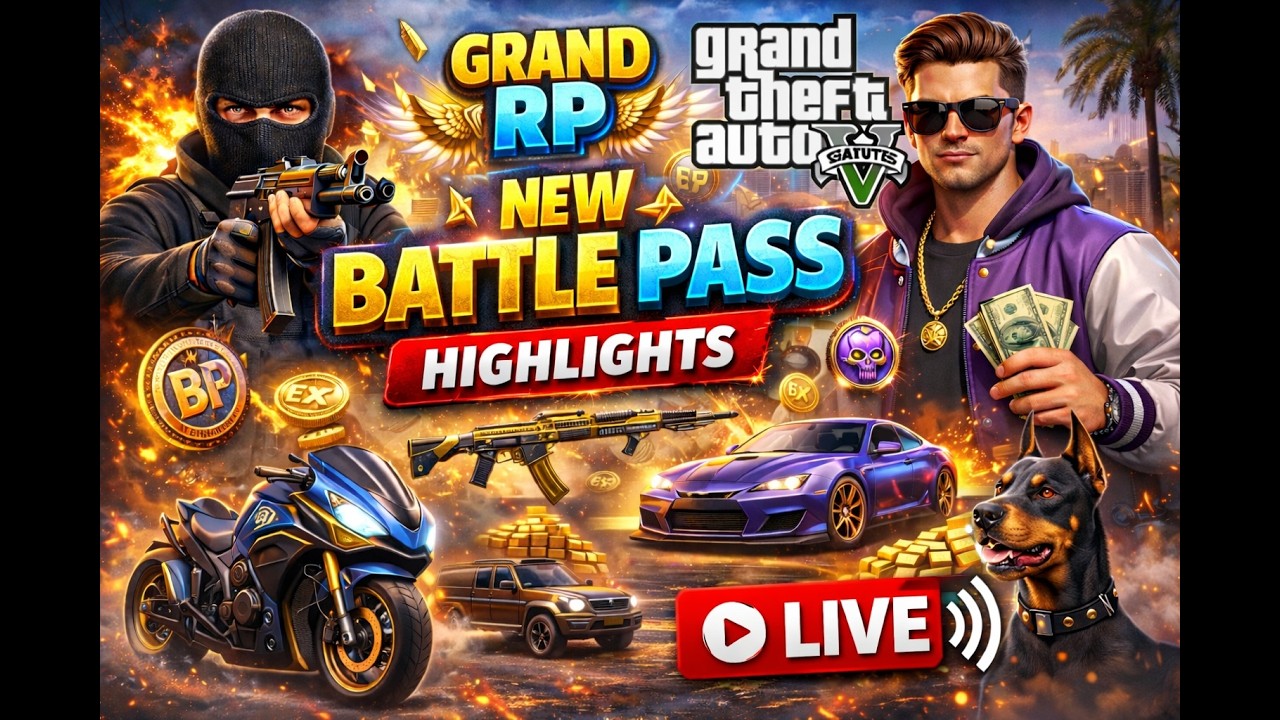 Live Stream New Battle Pass GTA V Grand Role Play