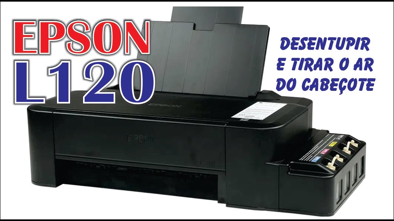 Como desentupir cabeça de impressão da epson L120 | como sangrar os cartuchos e tirar o ar