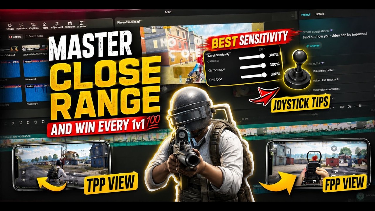 CLOSE RANGE MASTER 🔥 Win Every Rush Fight in BGMI & PUBG Mobile | Best Sensitivity + Tips