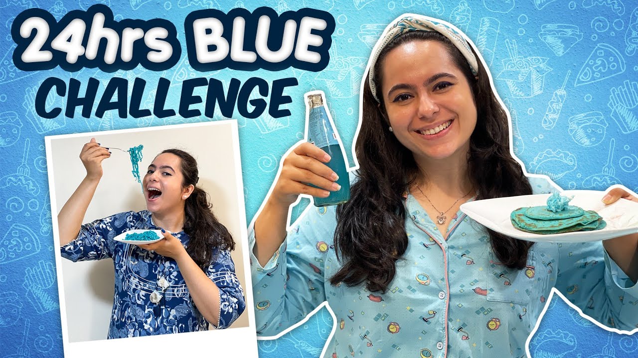 I ATE ONLY BLUE FOOD FOR 24HRS CHALLENGE | SONU ANADKAT |