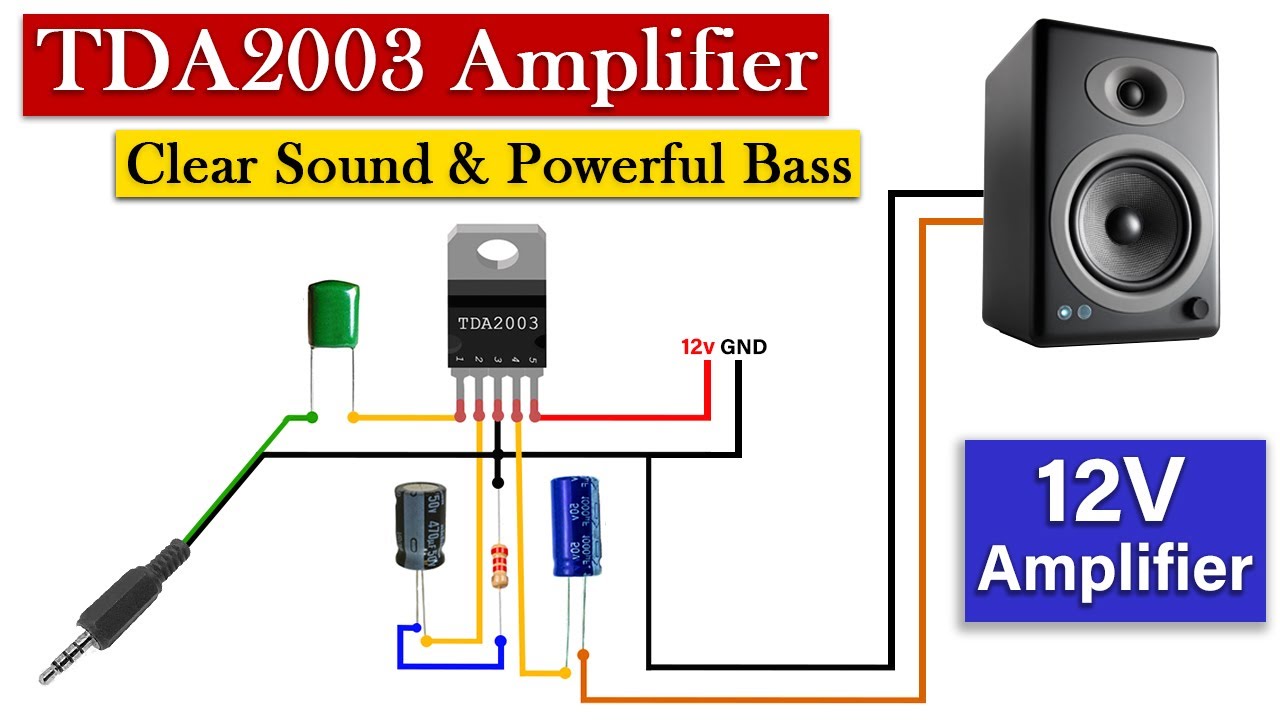 DIY Powerful Bass Amplifier Using TDA2003 IC | 12V Amplifier