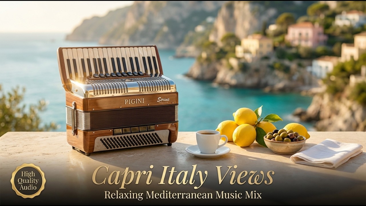Capri Italy Views 🇮🇹🌊 | Relaxing Mediterranean Music Mix