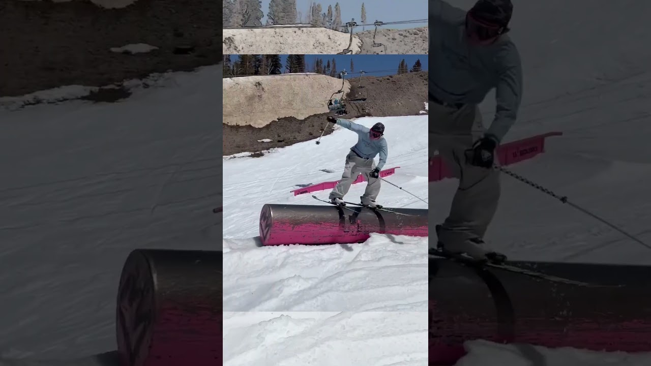 Who skied this TUBE better? #skiing #skier #ski #snow #parkskiing #freeskiing #freeski #freestyleski