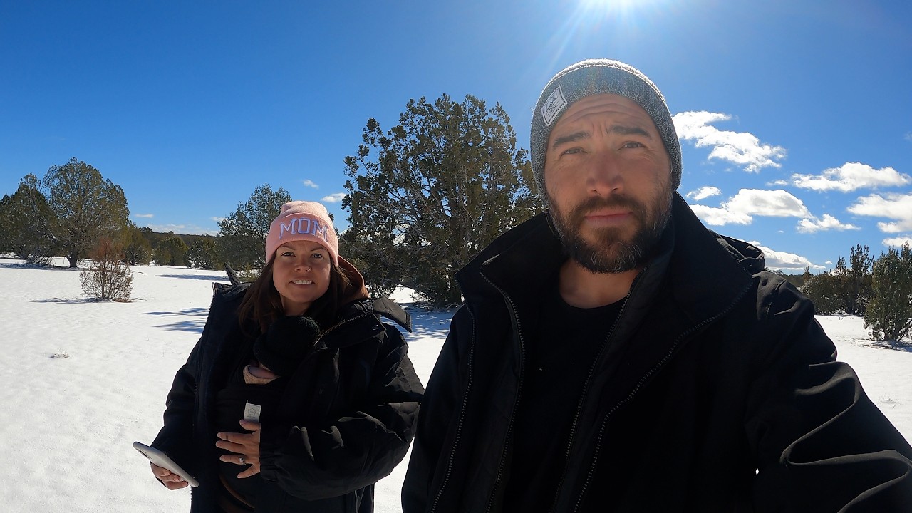 We’re Back | Snowy Walk Around the Homestead with Our Baby Girl