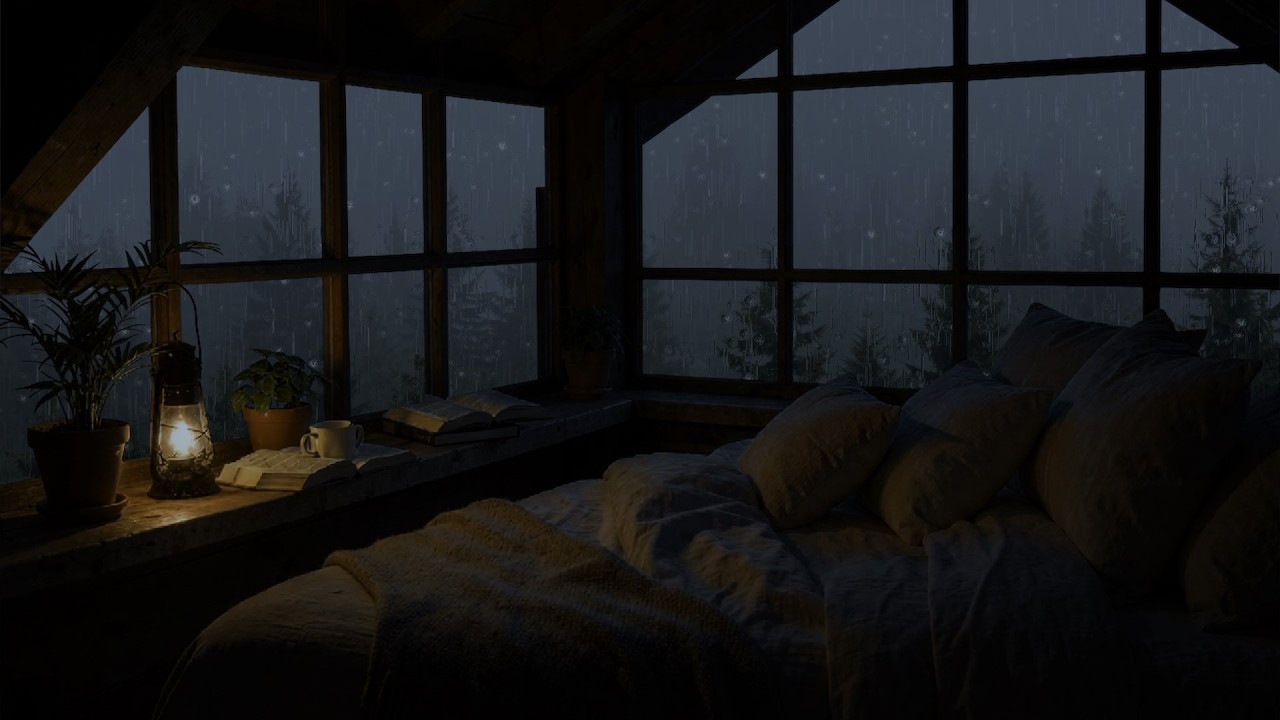 Relax and let the sound of the rain lull you to sleep - Let go of all the stress of today