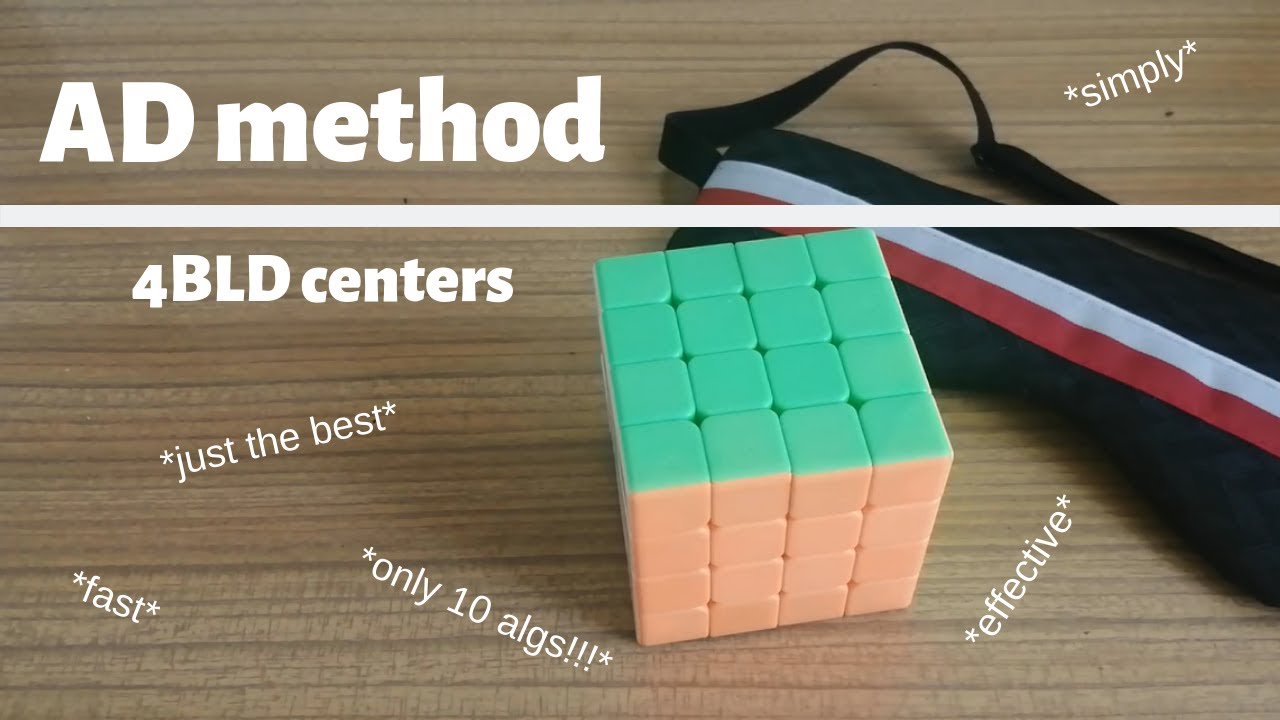 AD method - THE BEST method for 4bld centers