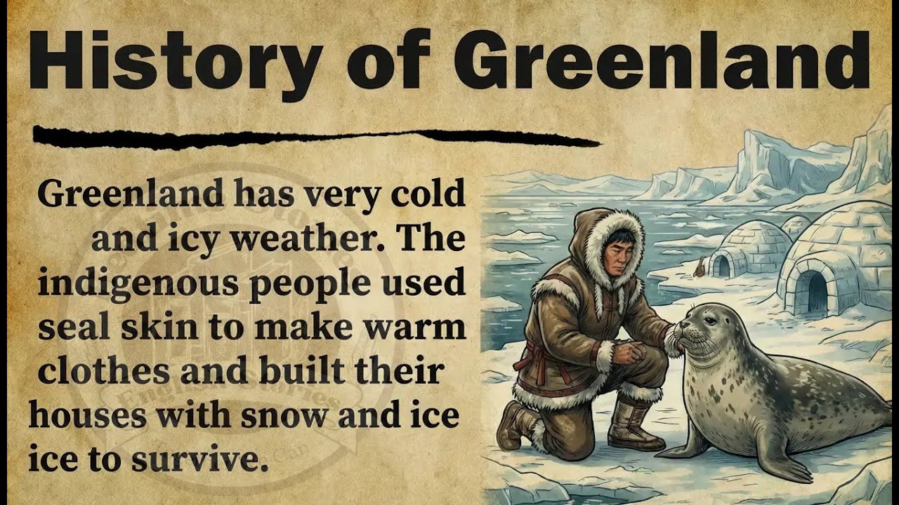 The History of Greenland || Learn English Through Story 📖✨ Level 3 || Graded Reader 🎧📚