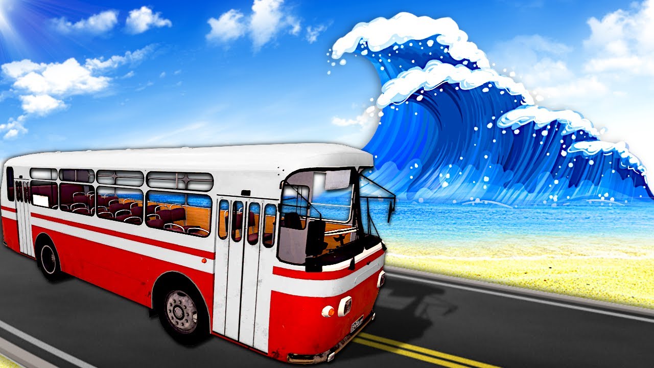 Can I Escape a TSUNAMI in a Bus? (Bus World)