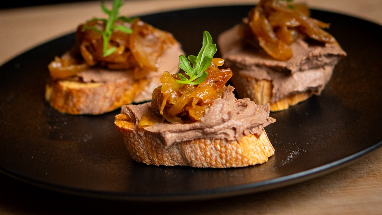 Caramelized Onion Chicken liver Pâté Recipe  - Easy but Elegant