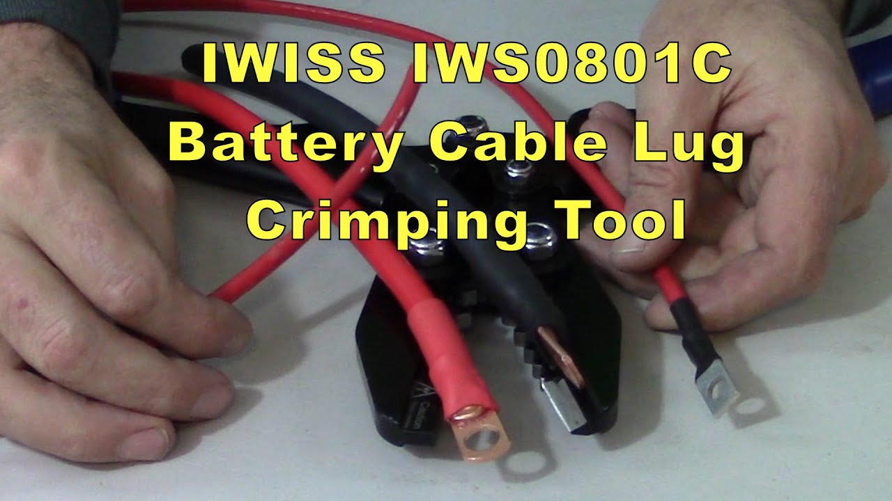 IWISS IWS0801C Battery Cable Lug Crimping Tool Product Testing and Review