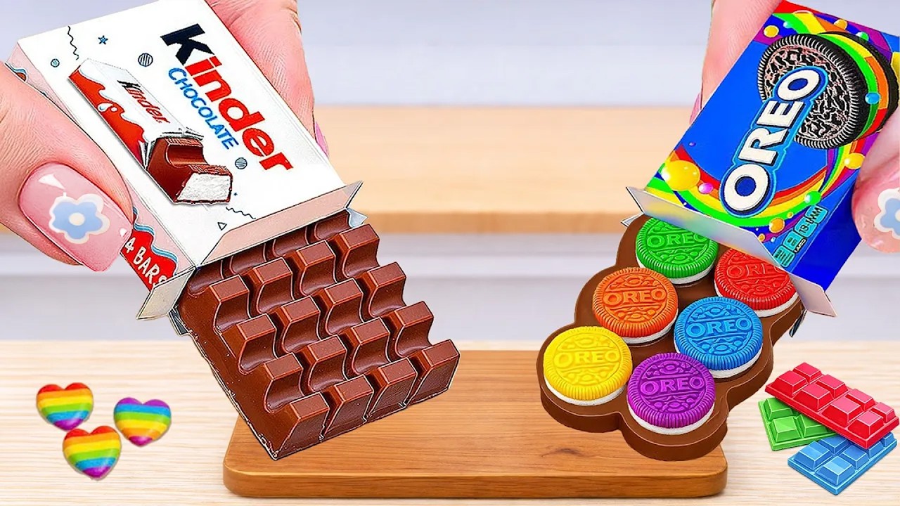 Miniature Rainbow Cake Decorating 🍫🌈 ASMR Amazing Rainbow OREO Cake & KINDER Chocolate Cake
