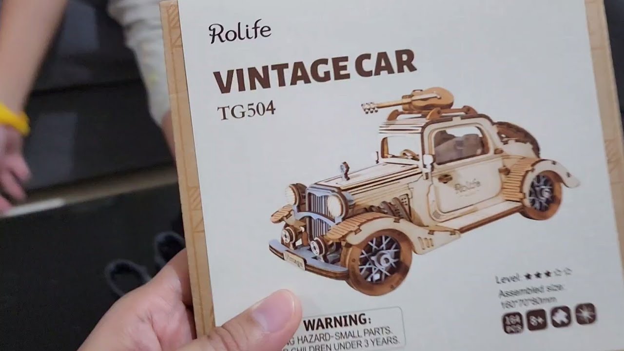 Rolife vintage car TG504 classical 3D wooden puzzle