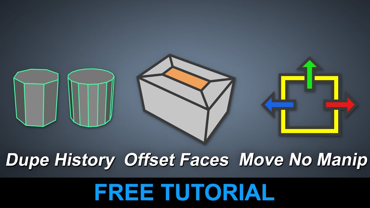Maya Tricks and Secrets - Part 15 - Duplicate with History, Offset Faces, Move without Manipulator
