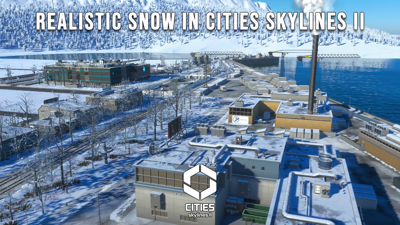 Creating An Industrial Harbor For Our Winter Themed City  - Cities Skylines II