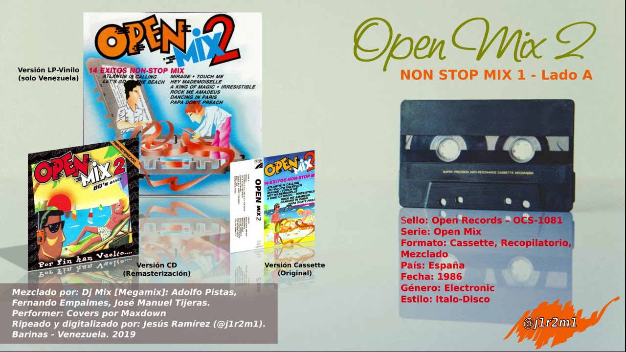 Open Mix 2 - Non Stop Mix 1, Cara A (1986)