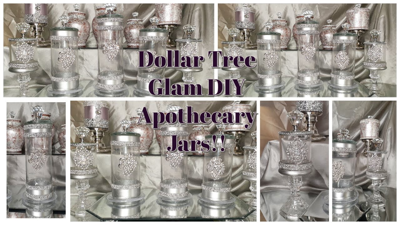 #DIYGlam #DollarTreeDIY Apothecary Jars!! | 2021 #DIYGlamDécor Storage Ideas!