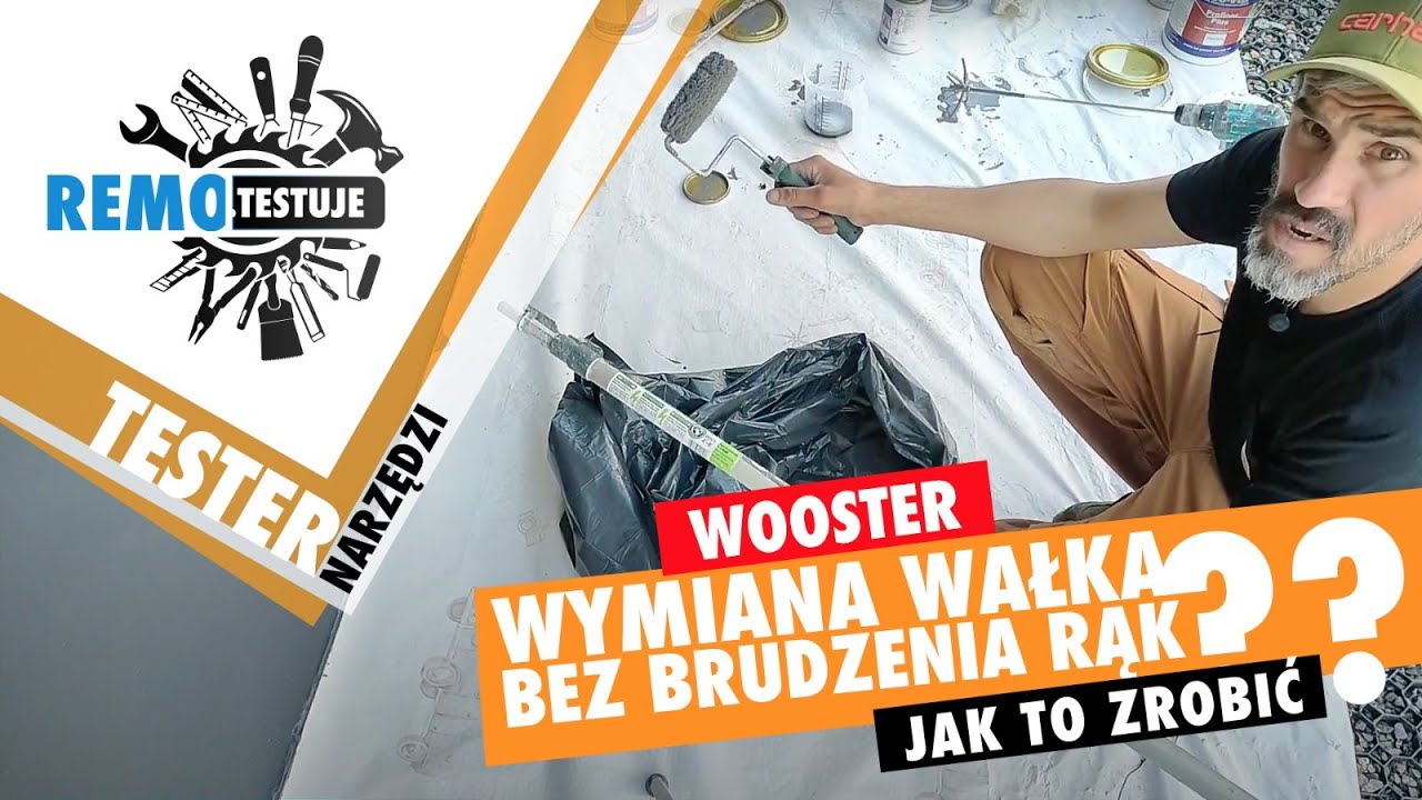 Wymiana wałka bez brudzenia rąk?  Jak to zrobić?#wooster #wałek