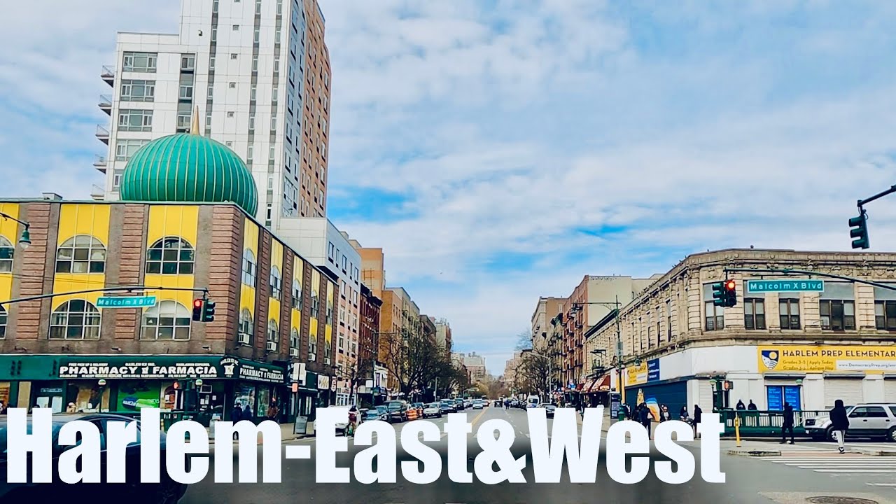 New York City Driving-East Harlem to West Harlem and Morningside Heights