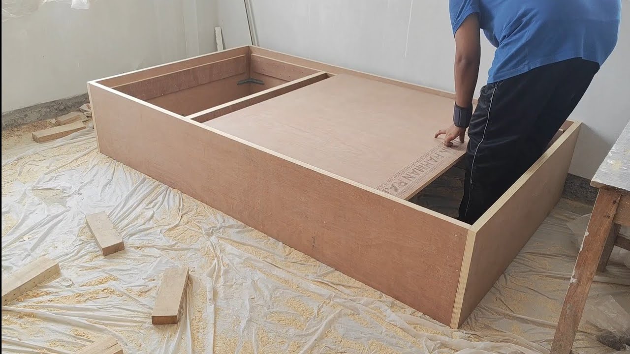 DIY Plywood Bed with Hidden Storage | Strong, Minimal & Budget-Friendly Build