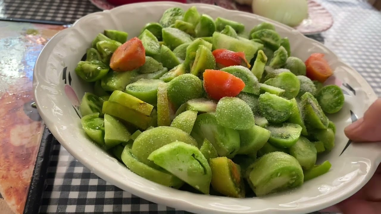 YEŞİL DOMATES BULDUĞUNUZDA BU YEMEĞİ MUTLAKA YAPIN🍅YEŞİL DOMATES KAVURMASI 🌿GÖĞ DOMATES YEMEĞİ ✅