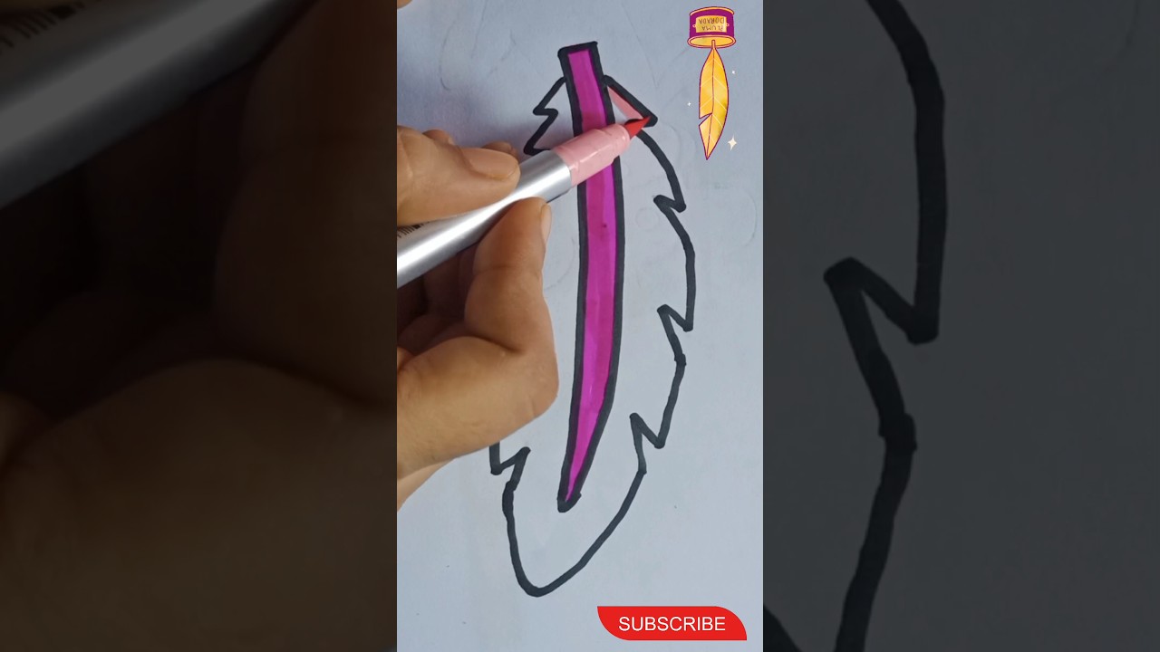 Draw Quill#Q for quill#easydrawing#kids