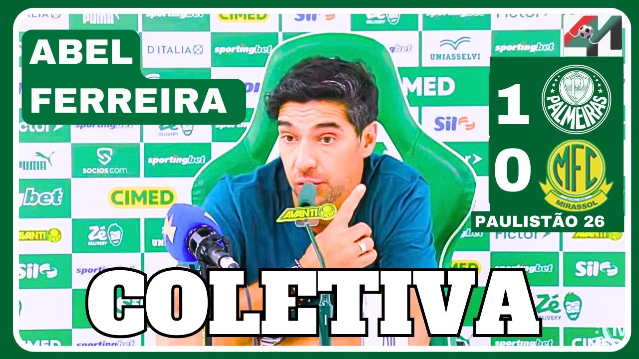 COLETIVA ABEL FERREIRA |  PALMEIRAS 1 X 0 MIRASSOL |  PAULISTÃO 2026