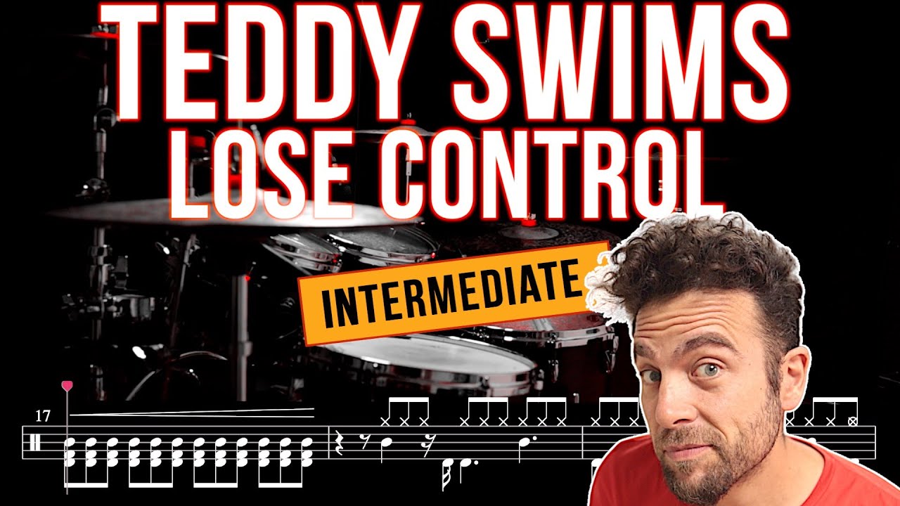 Teddy Swims - Lose control - Drum Cover (with scrolling drum score)