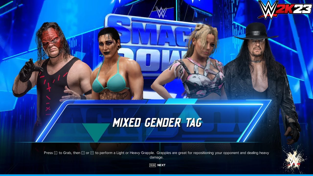 Full Match - Kane, Rhea Ripley  vs Alexa Bliss, Undertaker Smackdown Match  WWE  2k24 11 April 2024